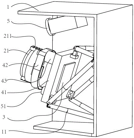 Follow-up head display device and method