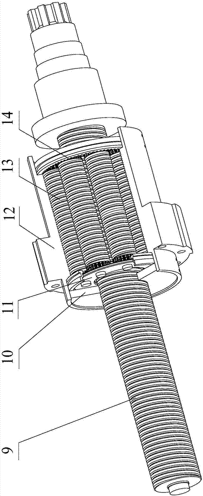 Leveling supporting leg based on planetary roller screw