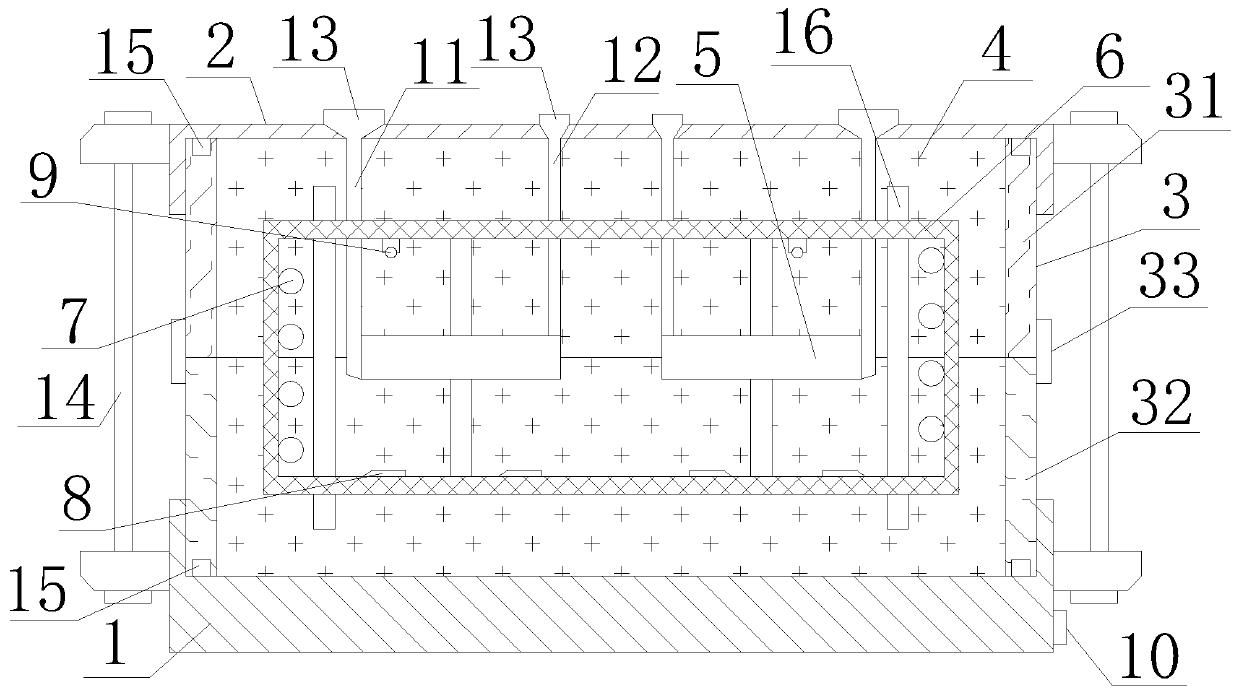 Efficient flange mold structure for flange rapid forming and casting method