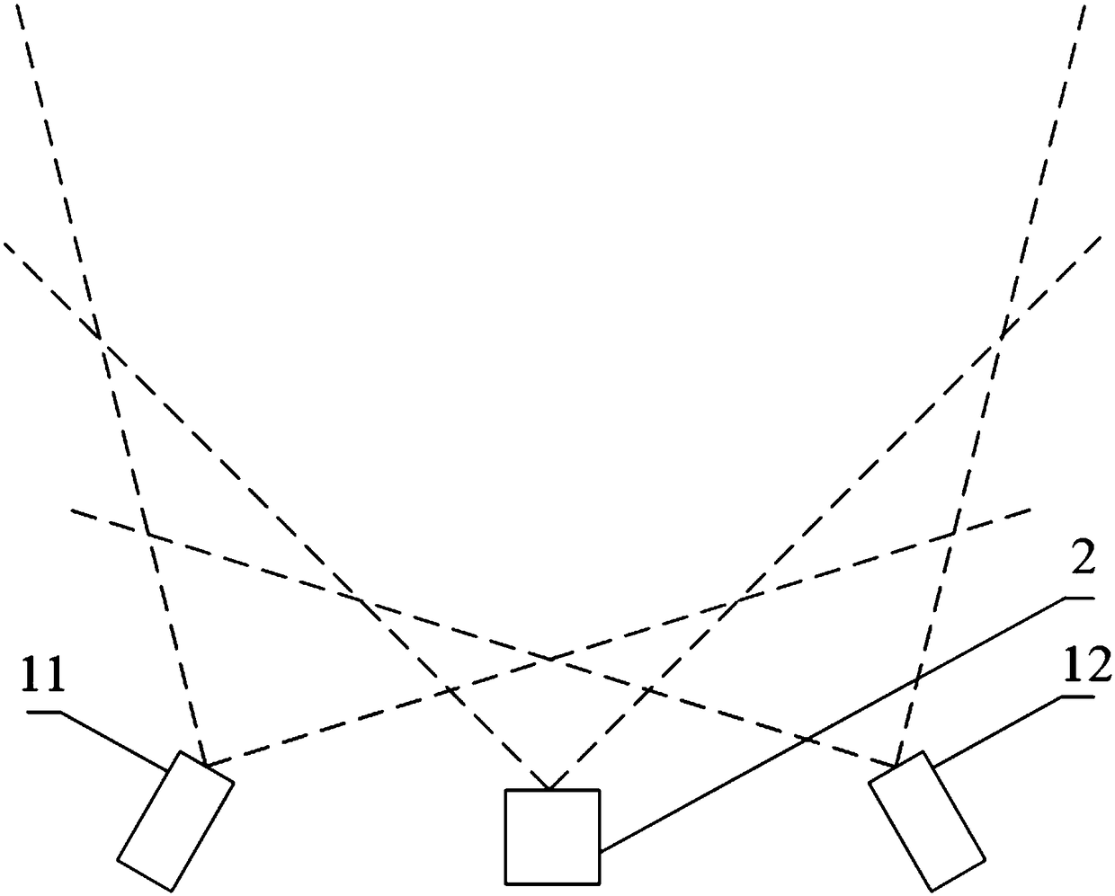 Detection device for geometric parameters of contact line