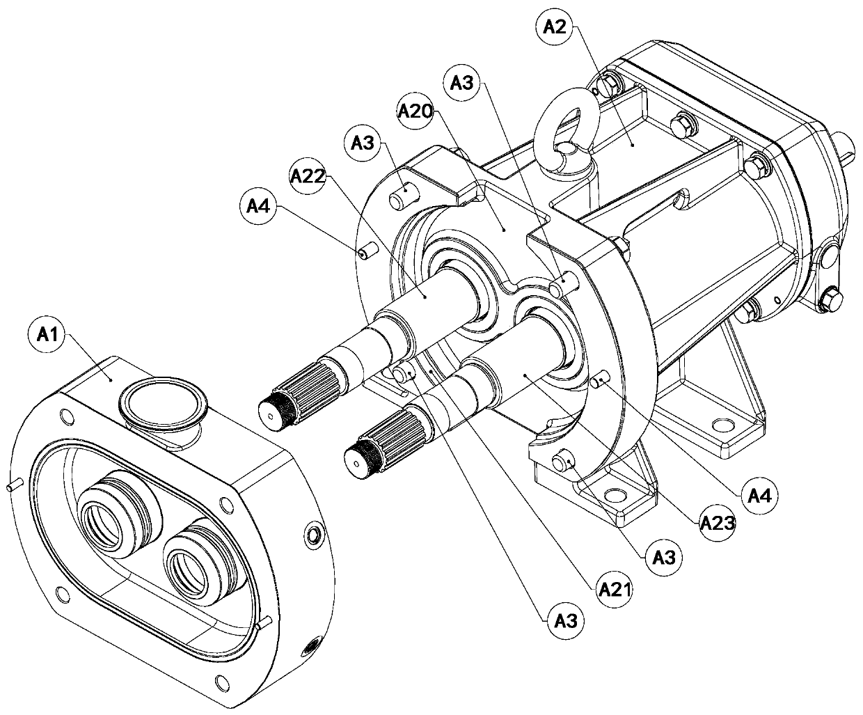 Isolation sealing device of viscous fluid conveyor