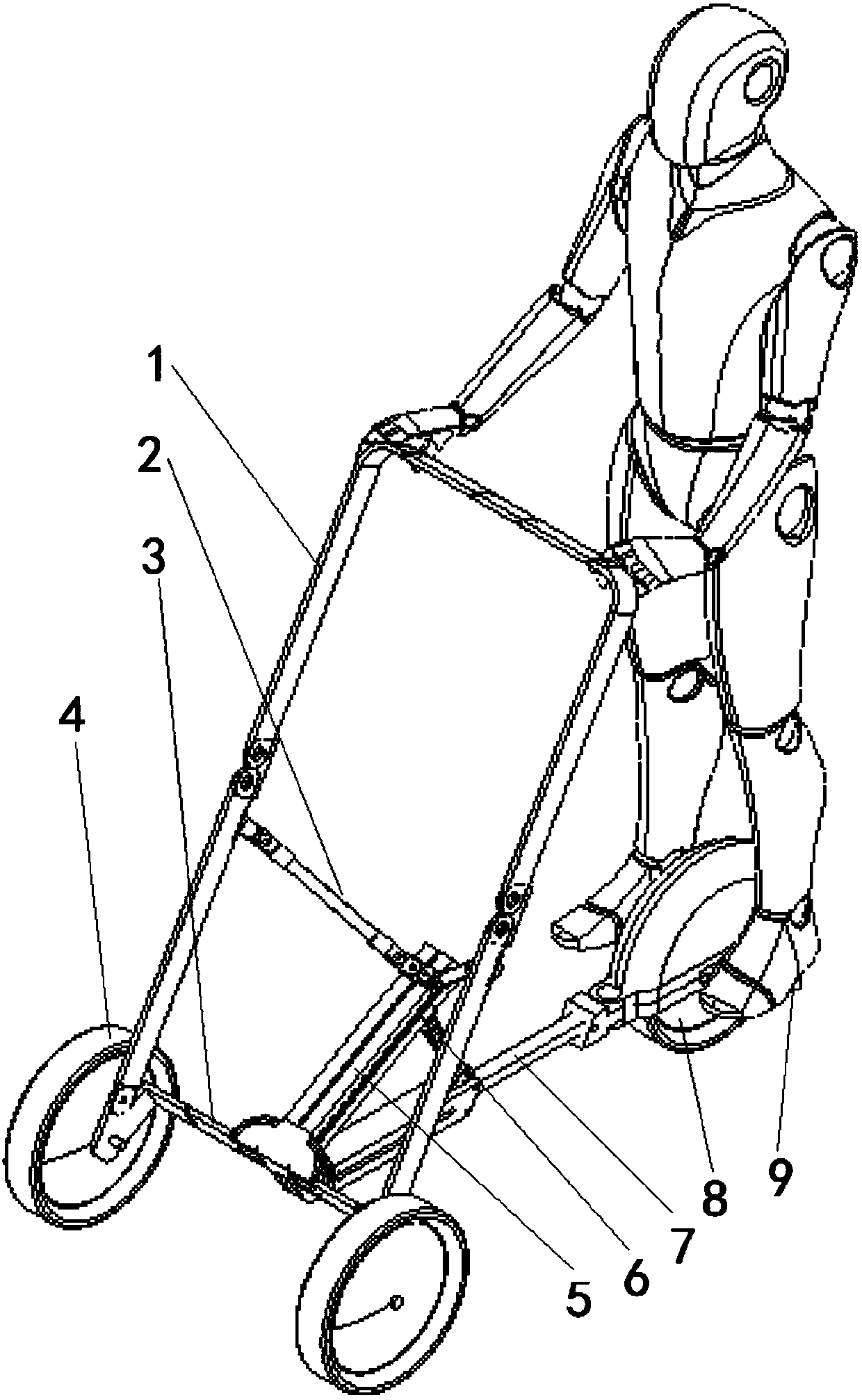 Riding-available foldable electric cart