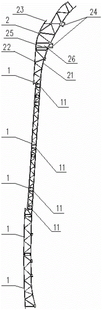 Side wall structure of railway vehicle