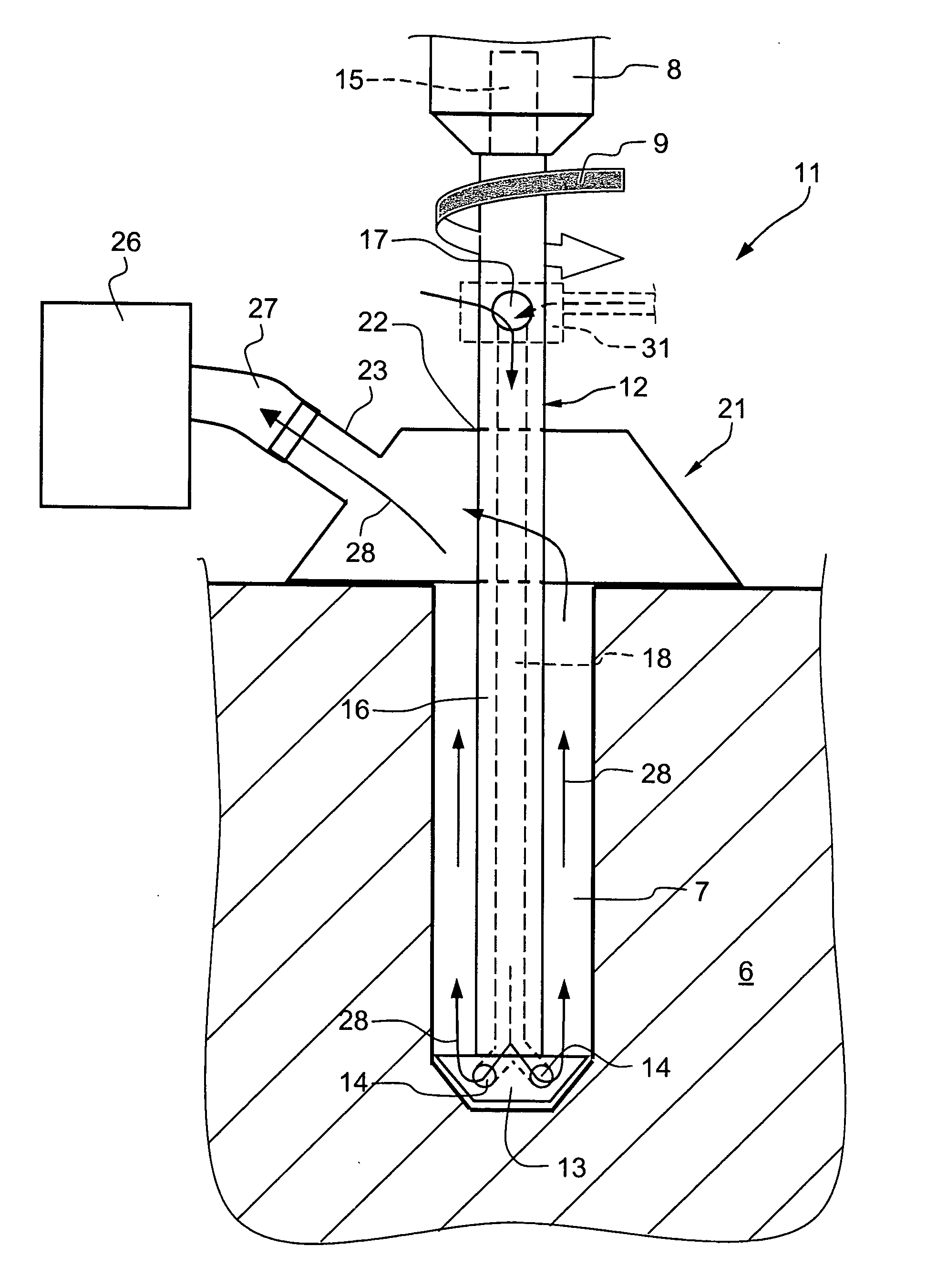 Method of anchoring fastening element