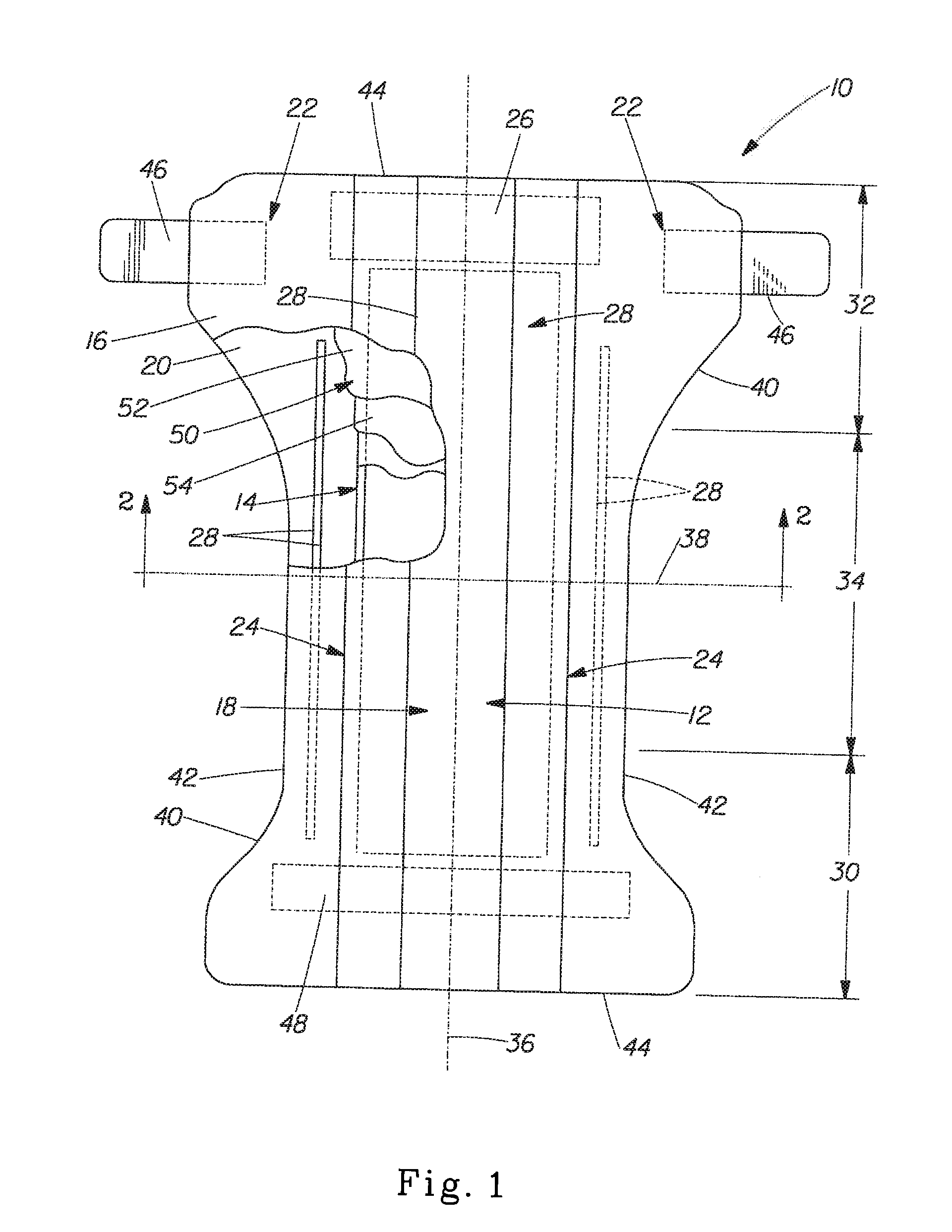 Better Fitting Disposable Absorbent Article With Substantially Continuously Distributed Absorbent Particulate Polymer Material