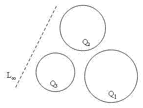 Camera intrinsic parameters determined by utilizing projected coordinate and epipolar line of centres of circles