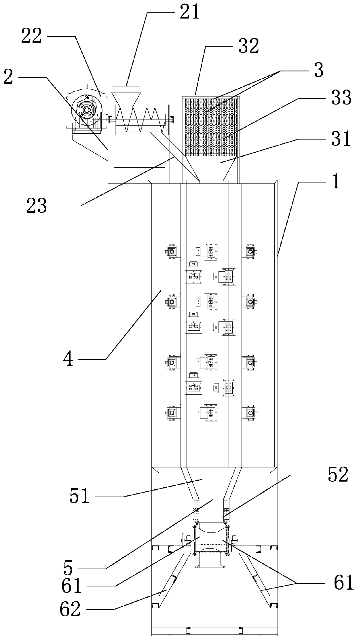 A tower type microwave graphite expansion equipment