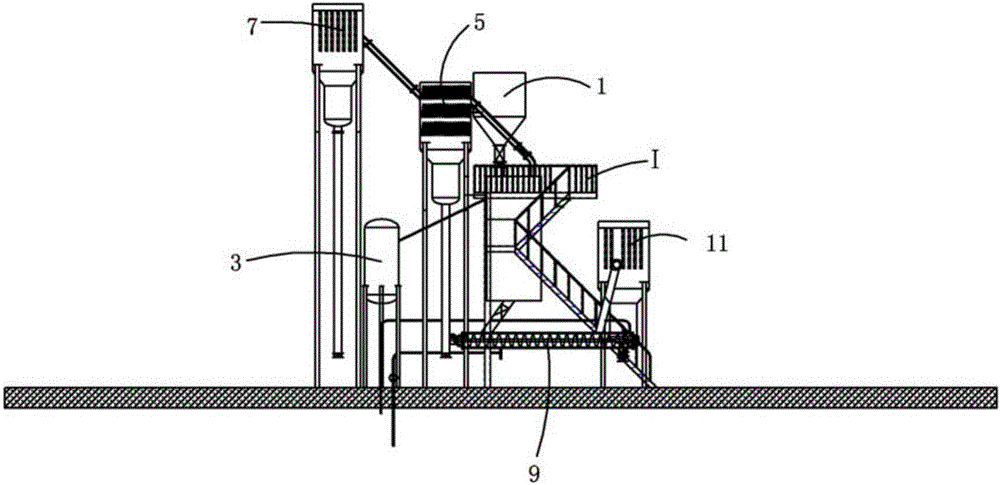 Device for removing dioxin from flying garbage dust and treatment method of device