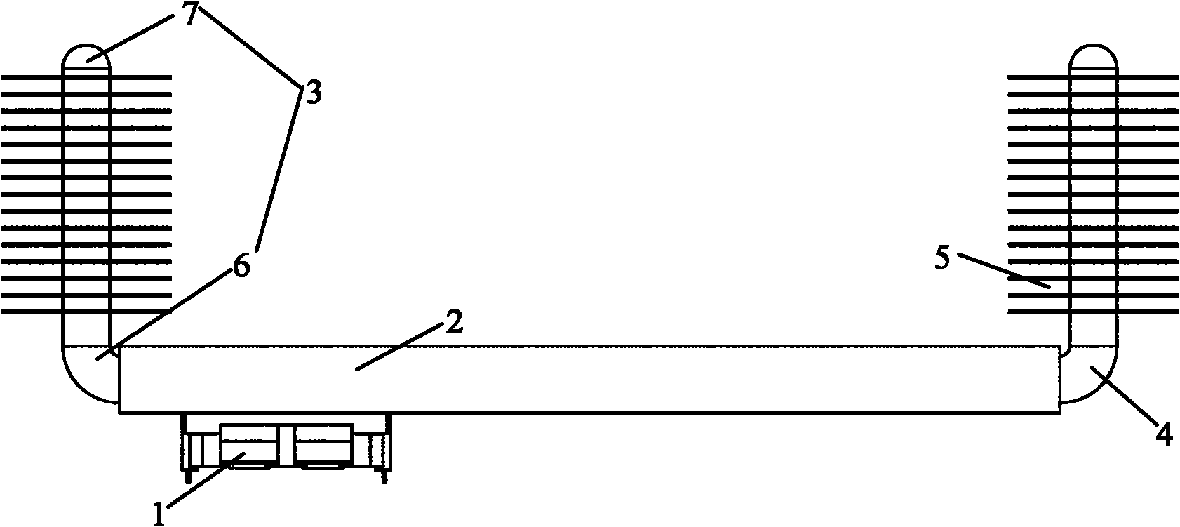 Large-power module cooling structure of electric vehicle controller