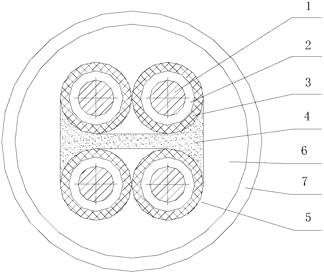 Water-supply cable for point welding machine