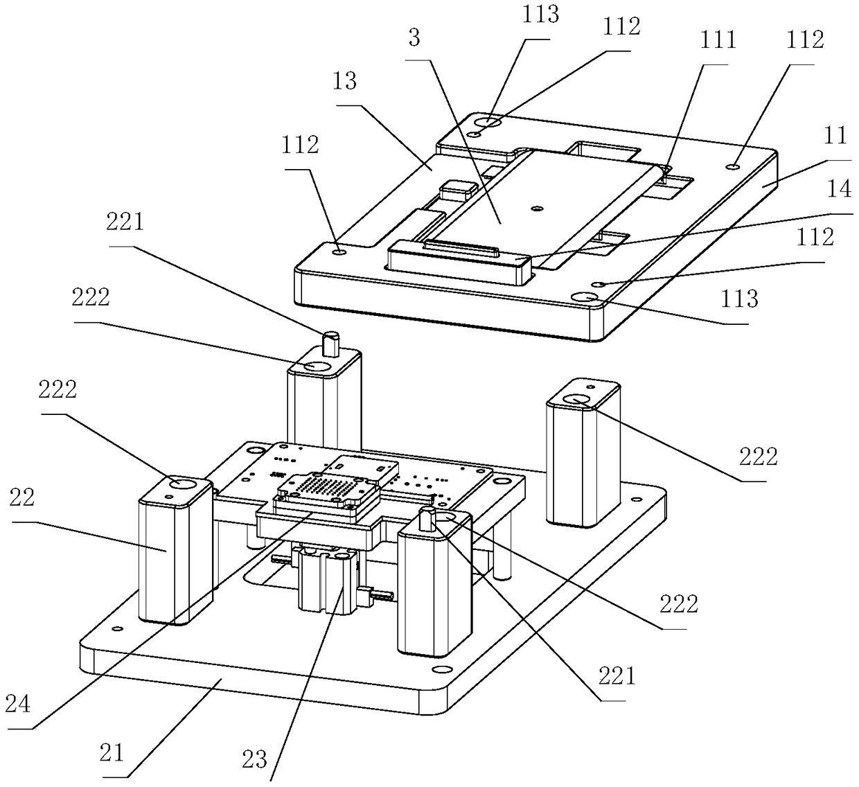 Bearing device for display panel test