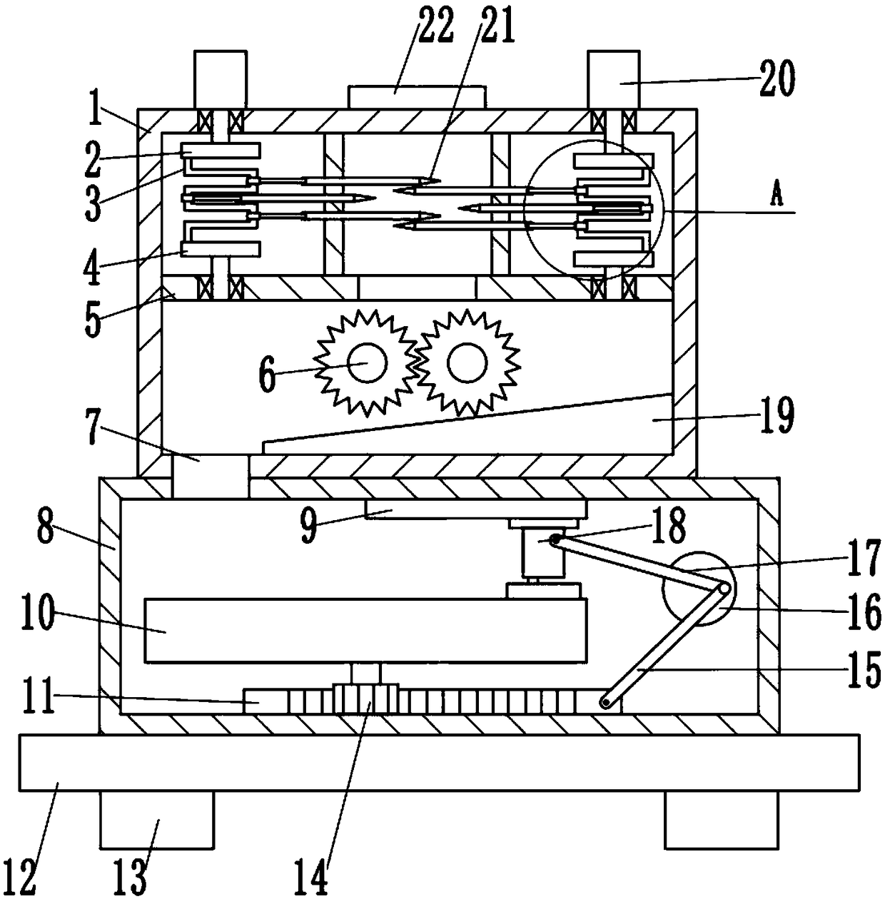 Agricultural corn straw recycling briquetting device