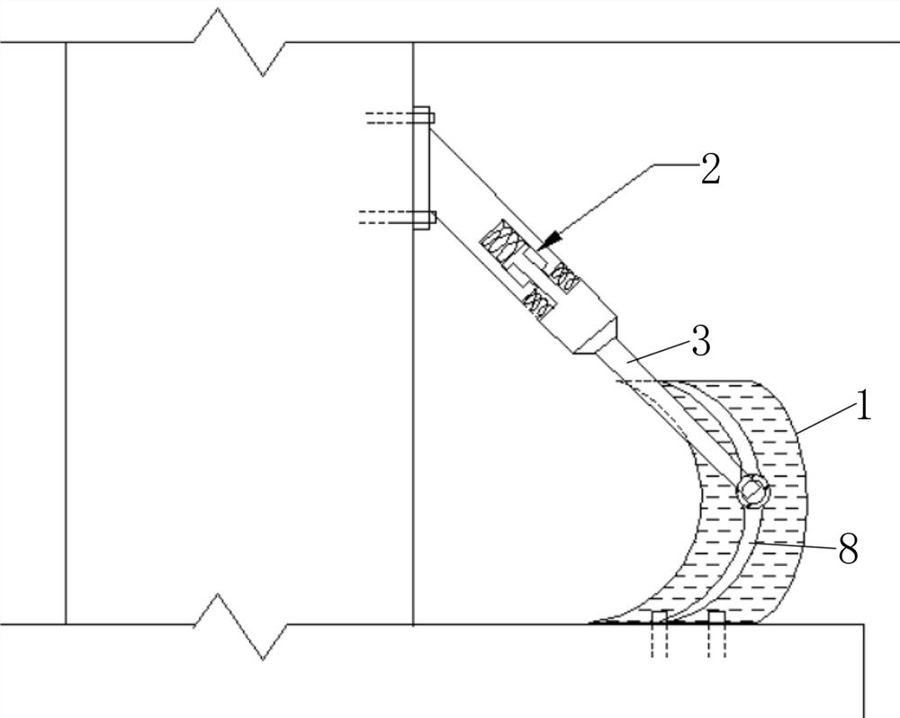 High-damping sliding energy dissipation limiting simple bridge seismic resistance check block device