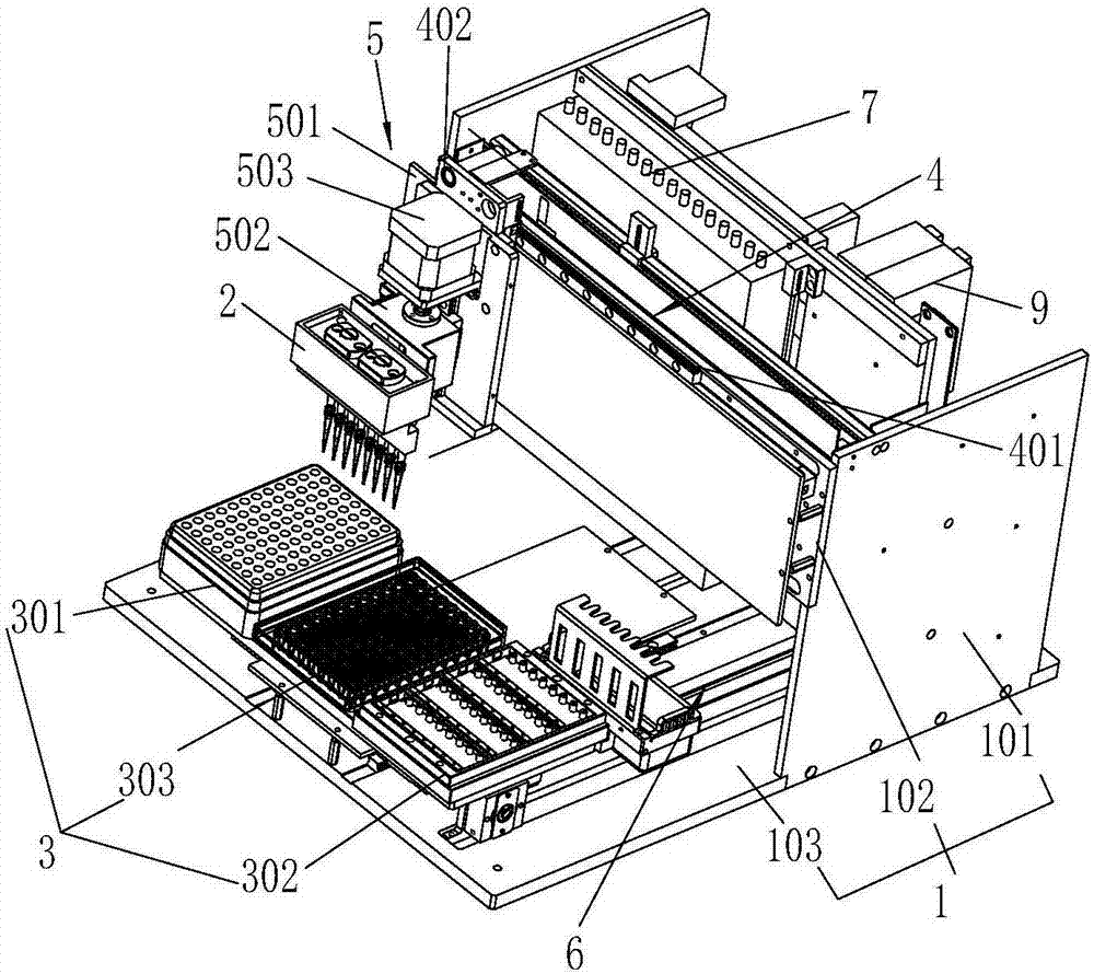 Sample adding device applied to liquid biological reaction system and control method