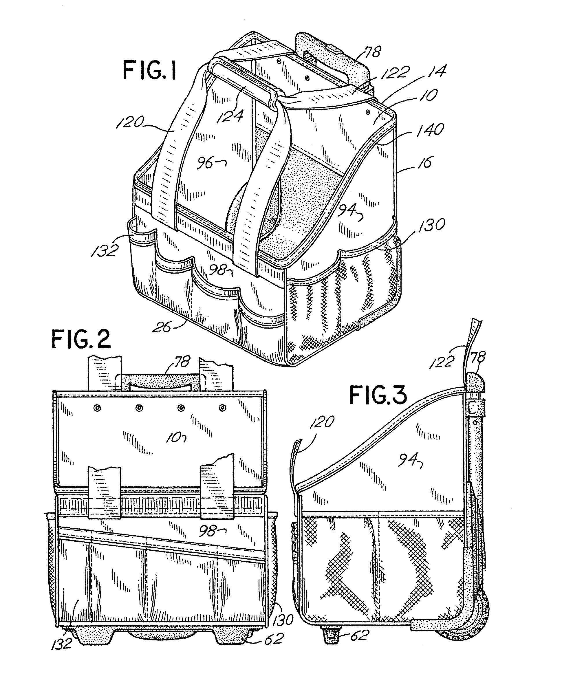 Wheeled tool bag