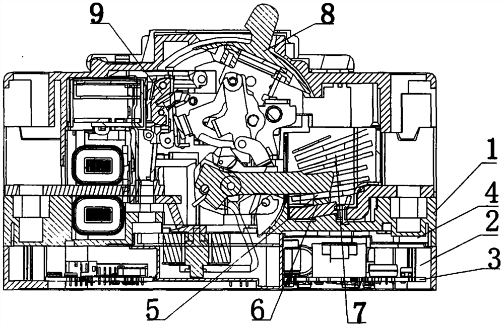 Switch with bottom provided with cavity for accommodating electronic circuit board