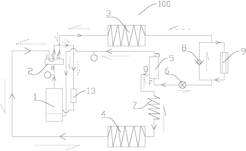 Refrigerating and heating type air conditioner and control method thereof