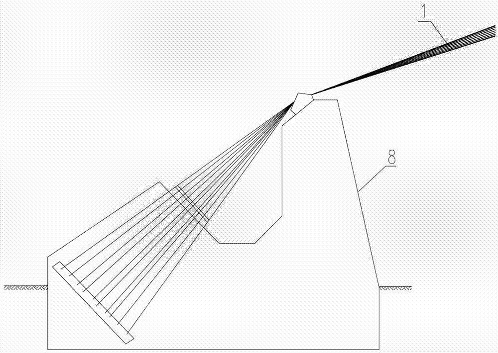 Especial-big span suspension bridge of uniparted hyperboloid space rope net main cable and construction method thereof