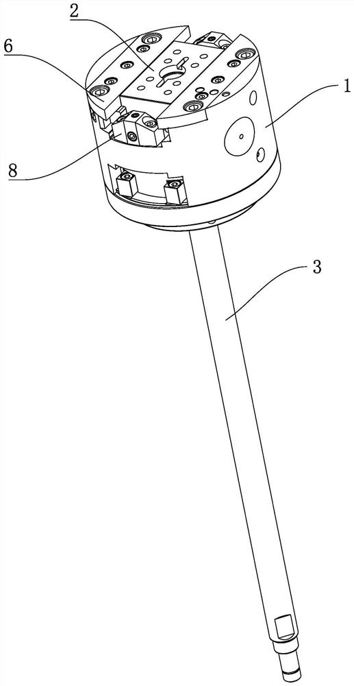 Extension cutter head with back clearance capable of being eliminated