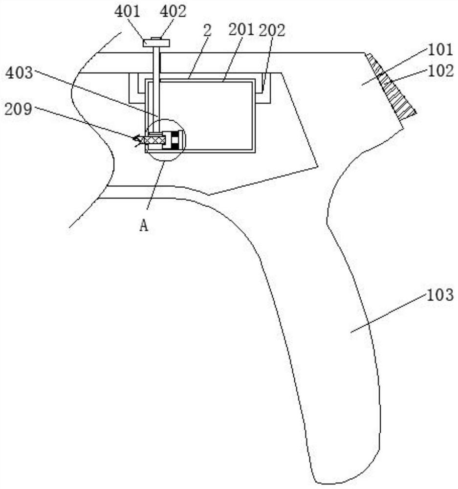 Arc-shaped cutting anastomat with auxiliary medicine spraying function