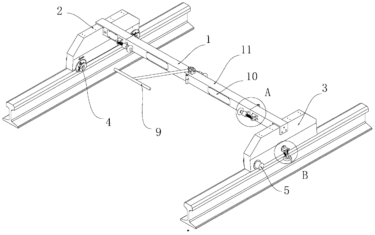 Hand-push type track profile and irregularity detection device