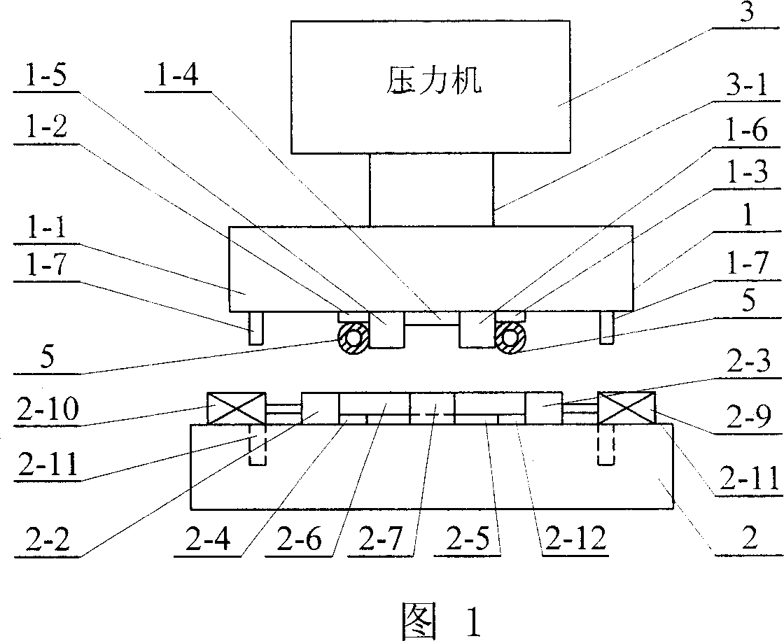 Pre-forming device in hollow structure high-pressure forming process