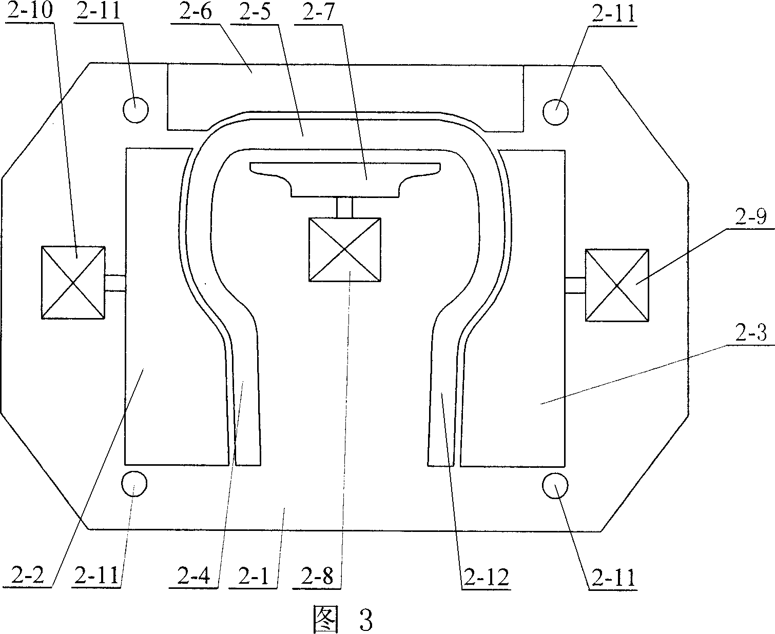 Pre-forming device in hollow structure high-pressure forming process