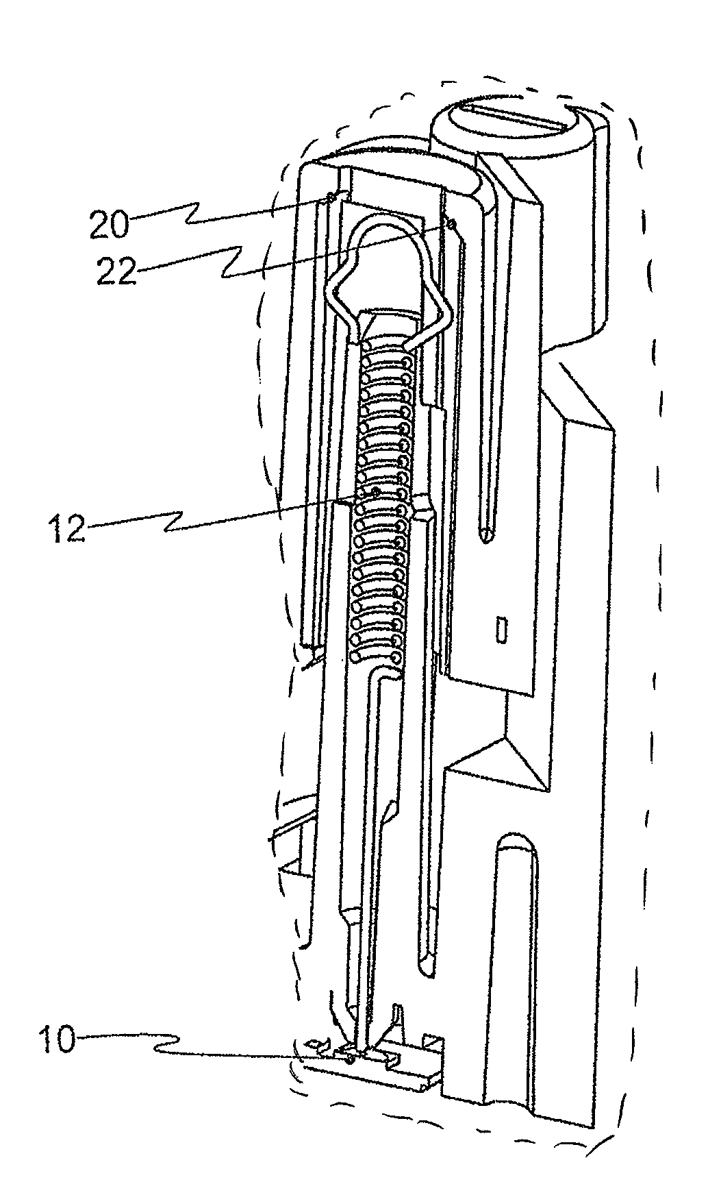 Power semiconductor module with prestressed auxiliary contact spring