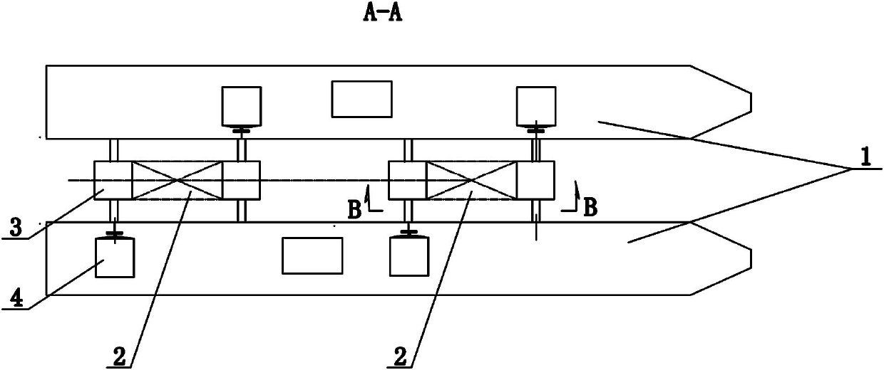 Rectilinear propulsion ship