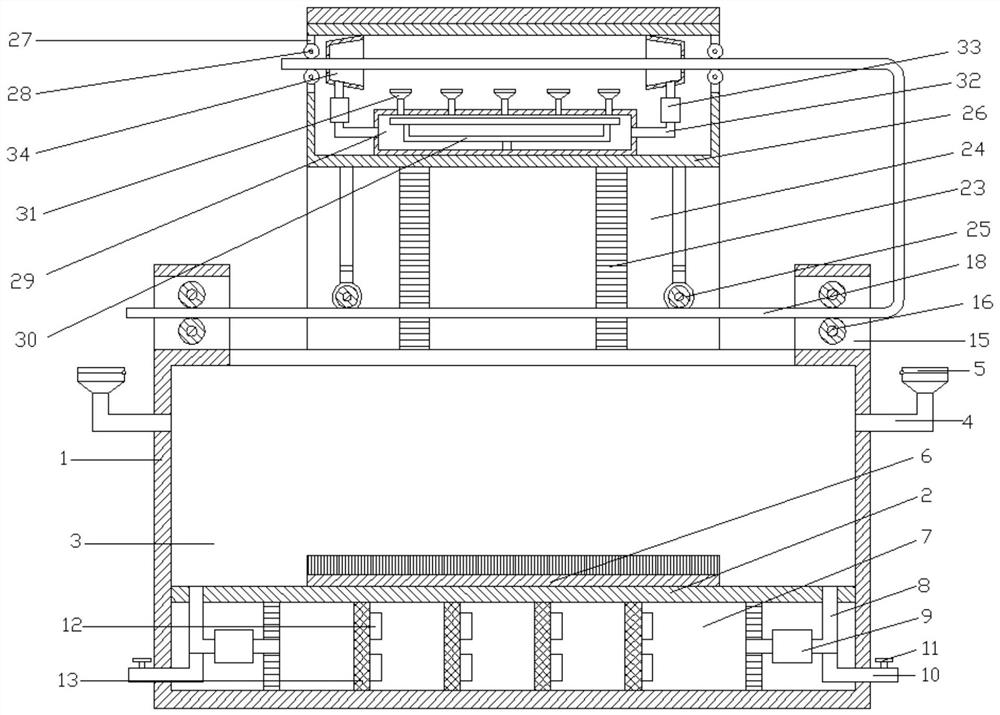 Cable surface washing and baking device for communication engineering