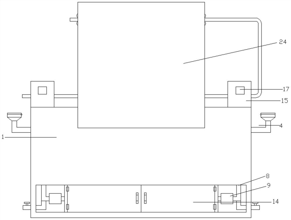 Cable surface washing and baking device for communication engineering