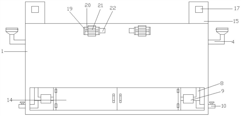 Cable surface washing and baking device for communication engineering