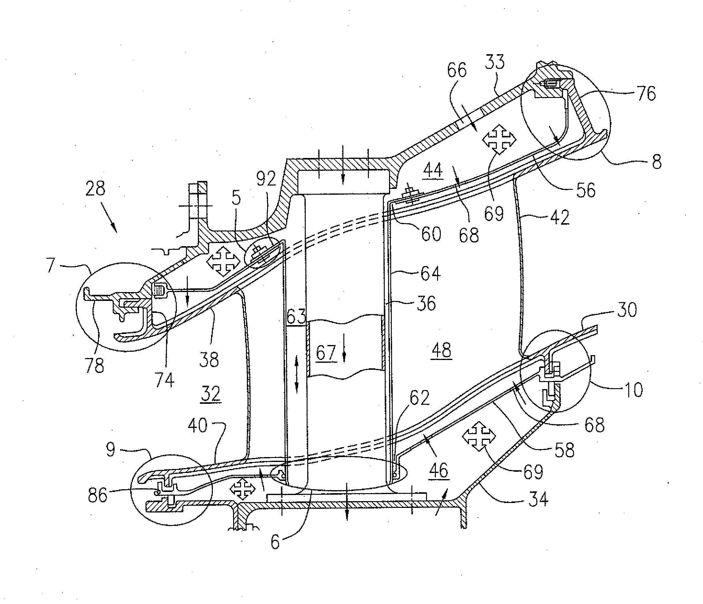 Sealing for vane segments