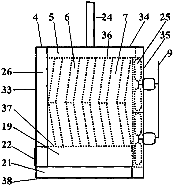 Integrated vertical cabinet type drying machine of coal firing stove with rear fan and hot blast stove