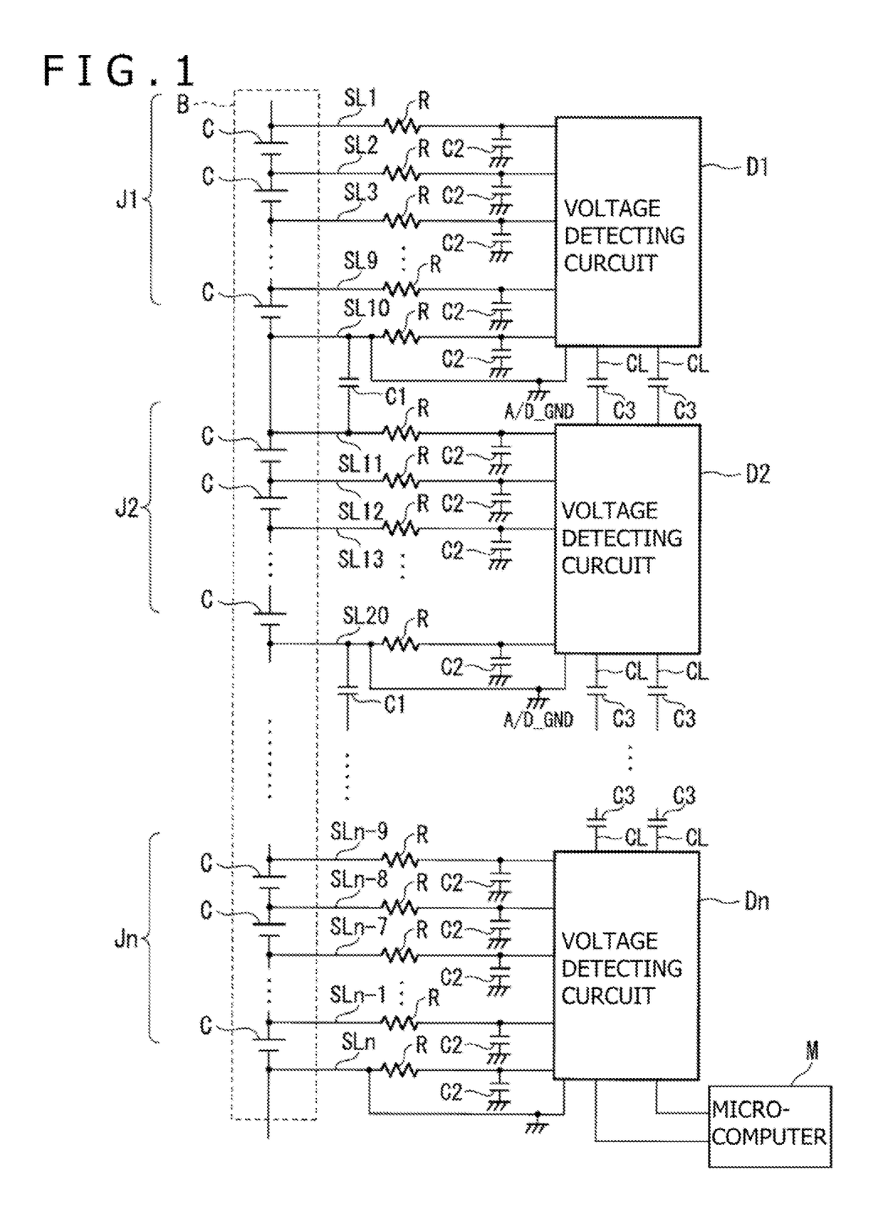 Voltage detecting device