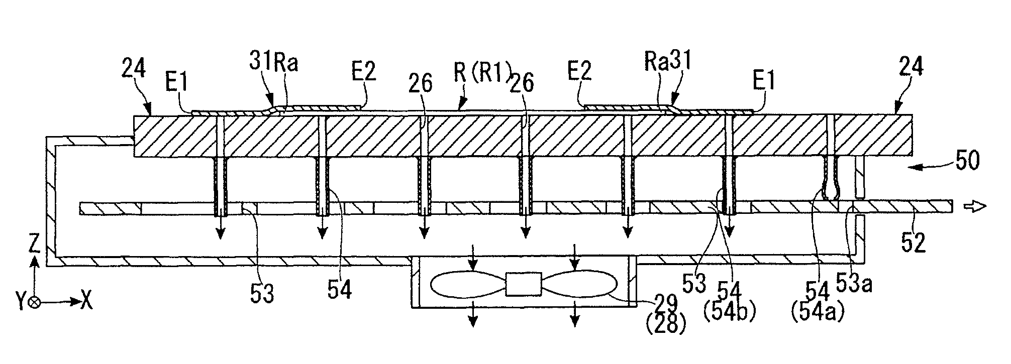 Medium suction support device and medium conveying device