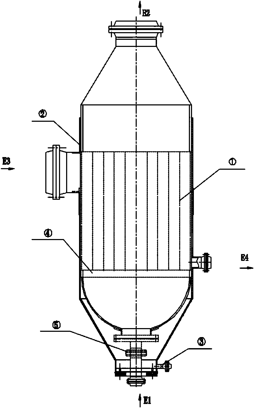 Vertical type evaporator