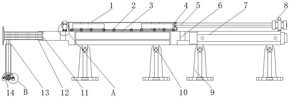 Automatic loading and unloading device and method for laser cutting machine