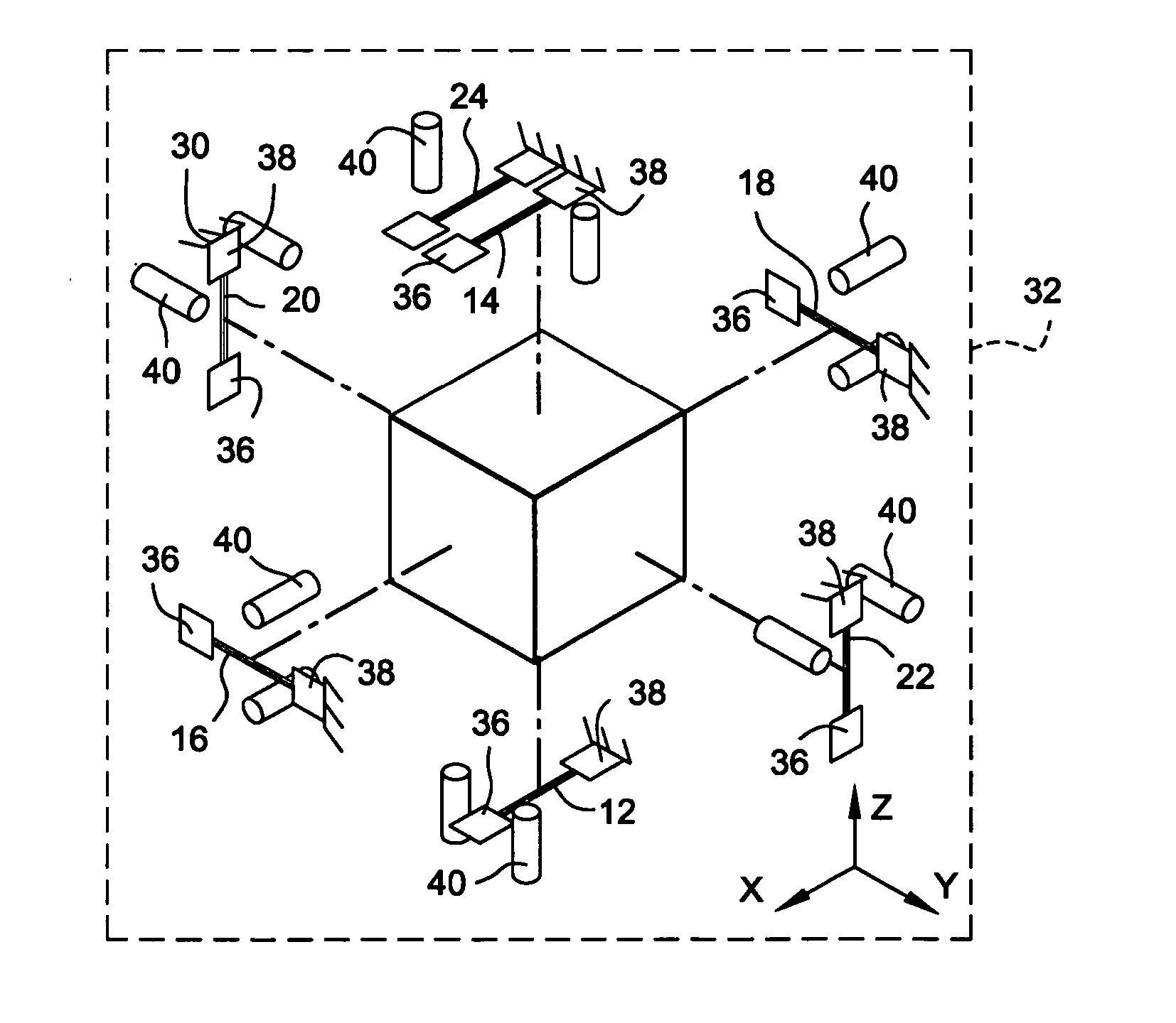 Three axis accelerometer with variable axis sensitivity