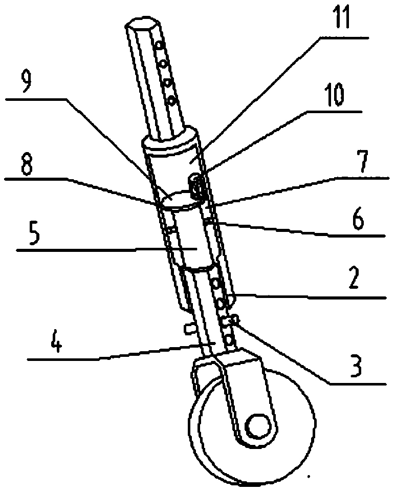 Telescopic decelerating and limiting wheel for mini tiller