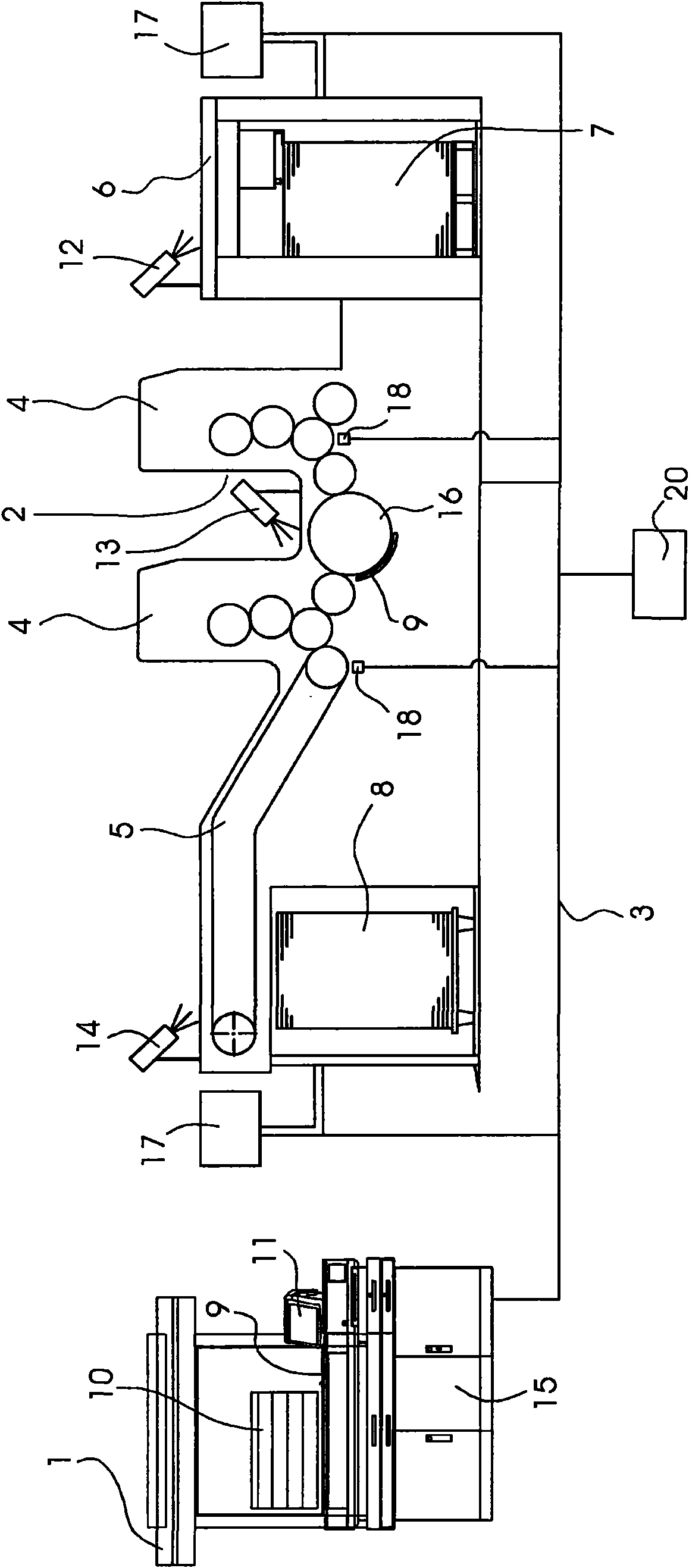 Video-monitored printing machine