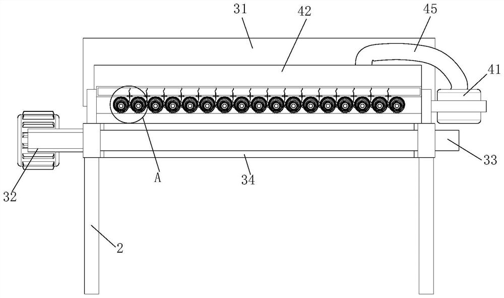 A conveying device for jujube processing