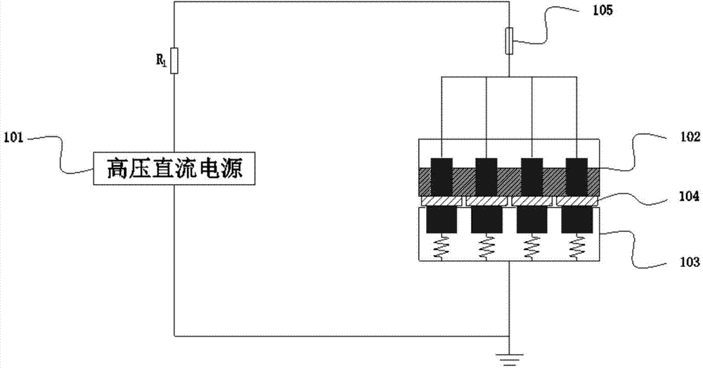 Device and method for united aging of multi-group piece-shaped samples under voltage temperature gradient