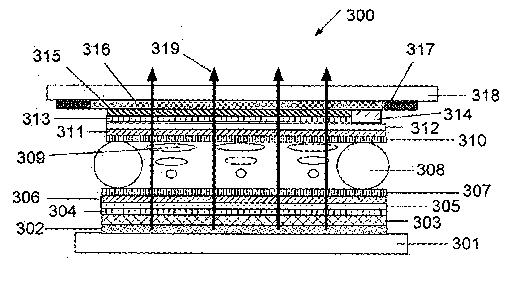 Organic light emitting diode backlight inside LCD