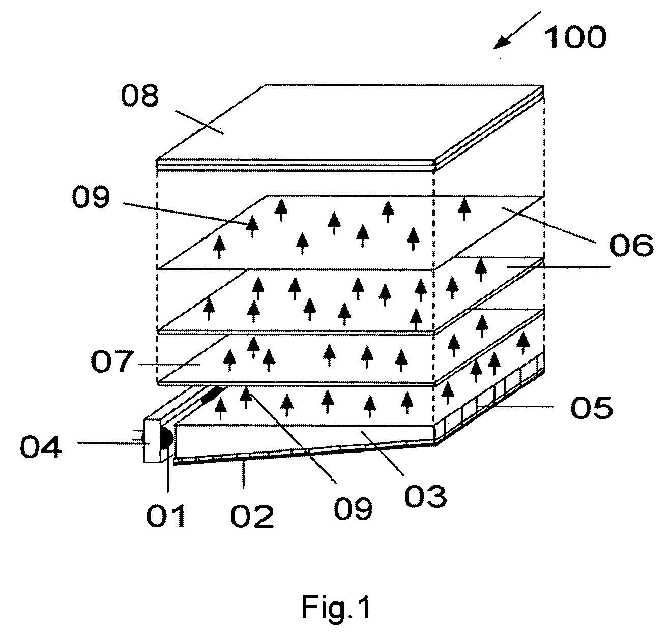 Organic light emitting diode backlight inside LCD