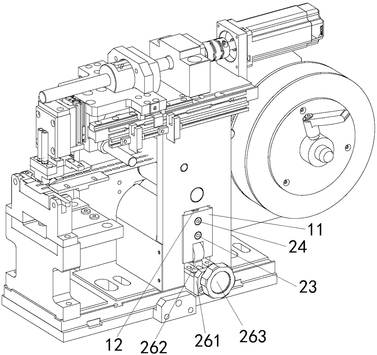 Automatic adhesive tape pasting module