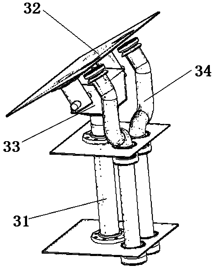 Solar power generation and collector heating device