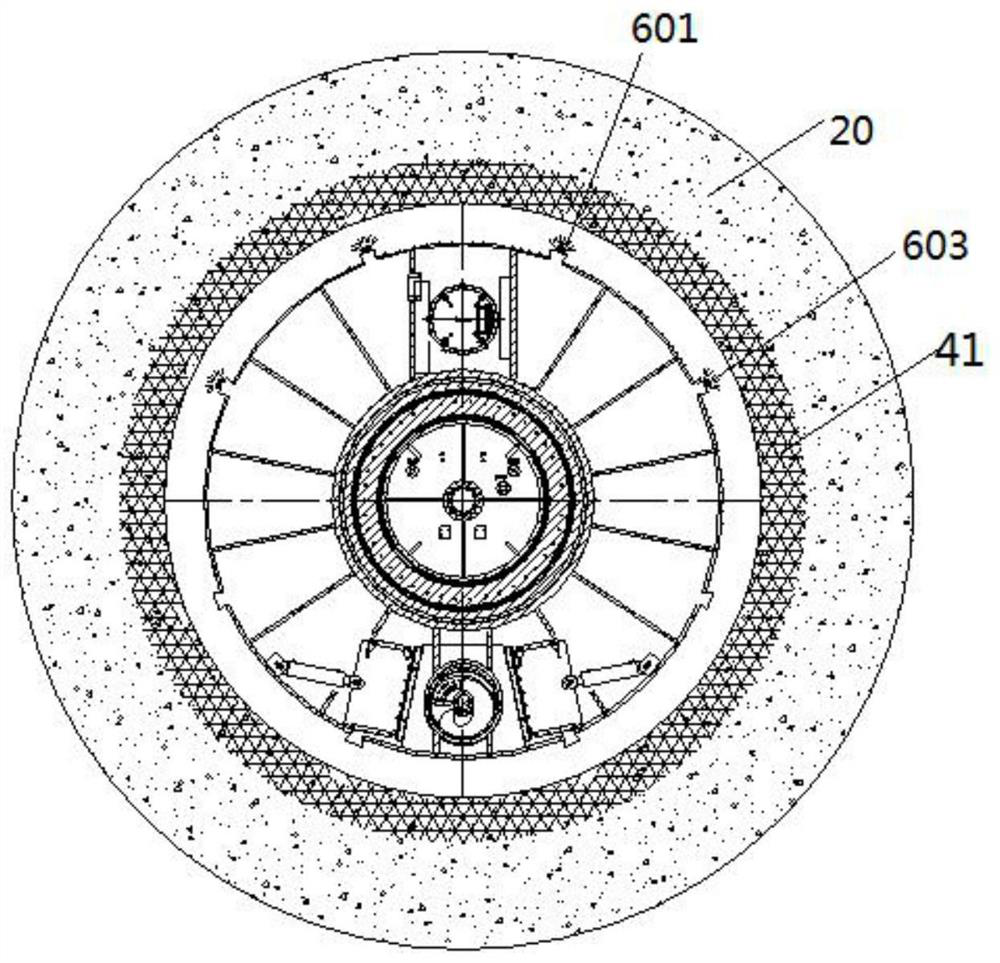 Shield body grouting structure and construction method for shield excavation in water-rich sand and pebble strata