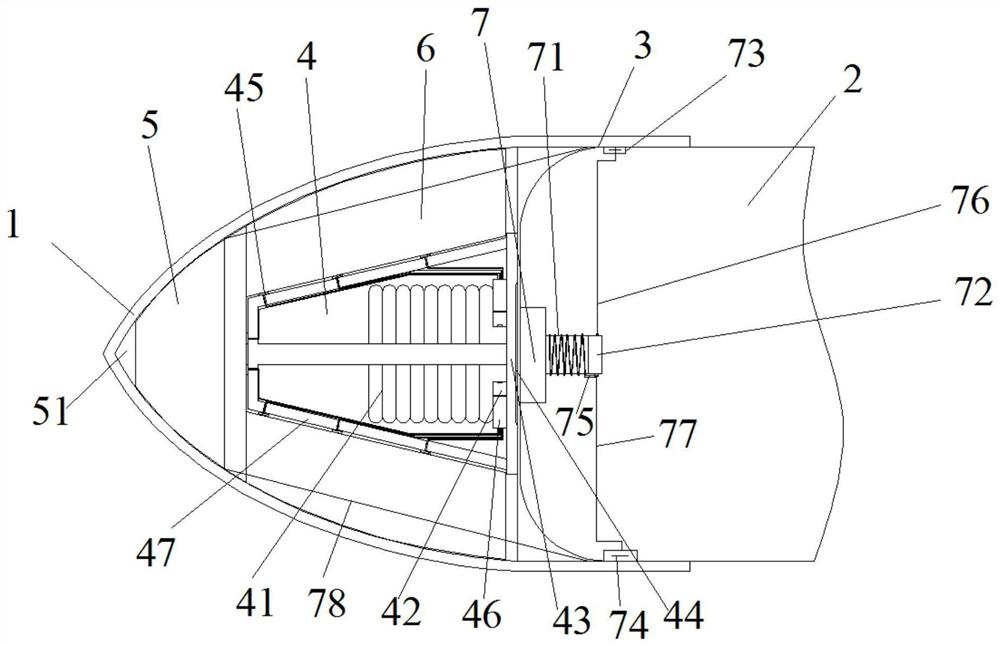 Airbag-type composite load reduction device for navigation body to enter water