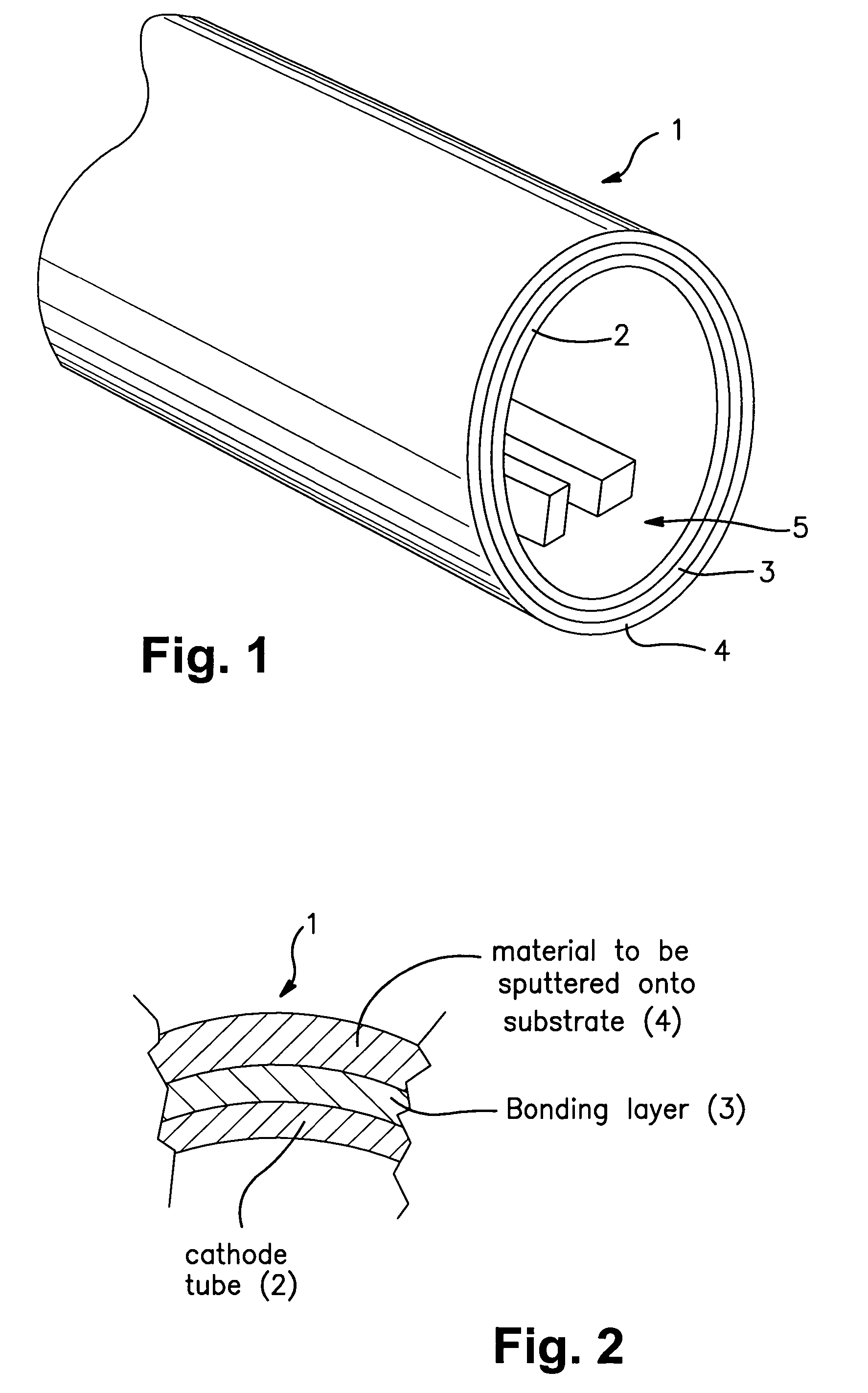 Sputtering target with bonding layer of varying thickness under target material